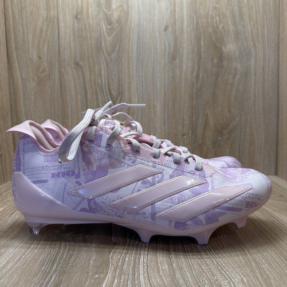 Adizero Electric II Currency Neutral Pink Football Cleats jq6683 Men's Size 8